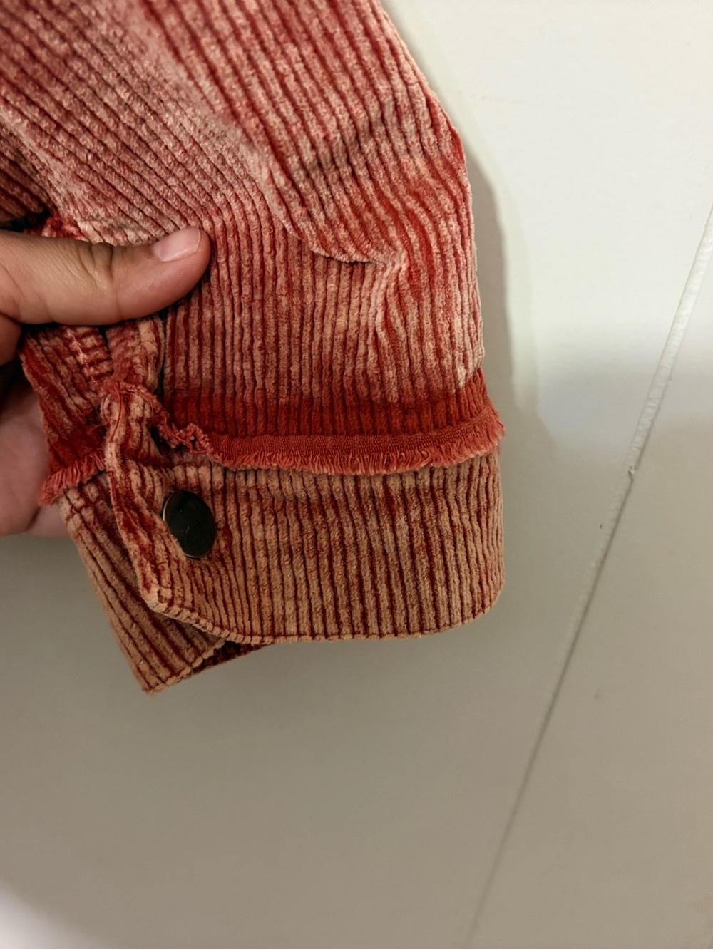 POL Patchwork Corduroy Plaid Shacket Rust Brown Jacket Size L YWJ3 - Picture 11 of 15